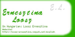 ernesztina loosz business card